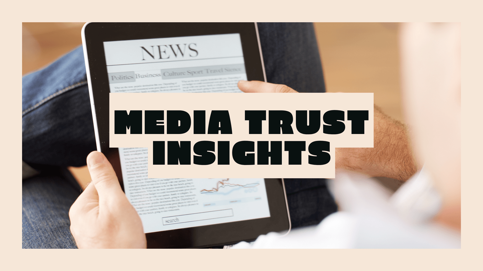 Businessperson reading newspaper surrounded by digital reels and media icons, representing contrast between traditional press coverage and modern social media trends in India.